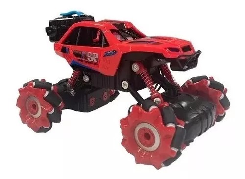 Camioneta Pulsera Y Radio Control 360° Spray Drift Stun Humo Roja.