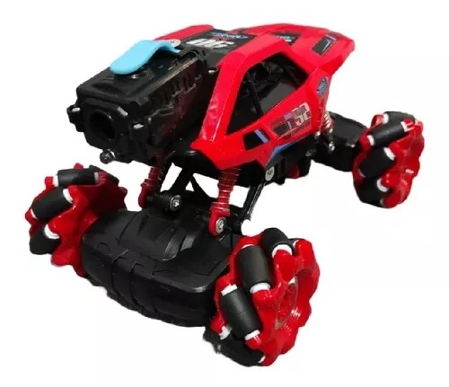 Camioneta Pulsera Y Radio Control 360° Spray Drift Stun Humo Roja.