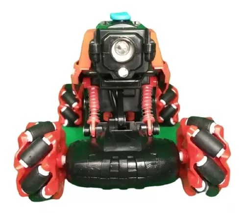 Camioneta Pulsera Y Radio Control 360° Spray Drift Stun Humo Roja.