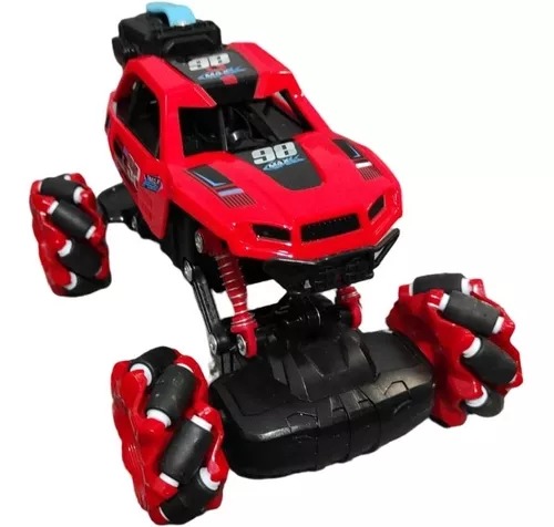 Camioneta Pulsera Y Radio Control 360° Spray Drift Stun Humo Roja.