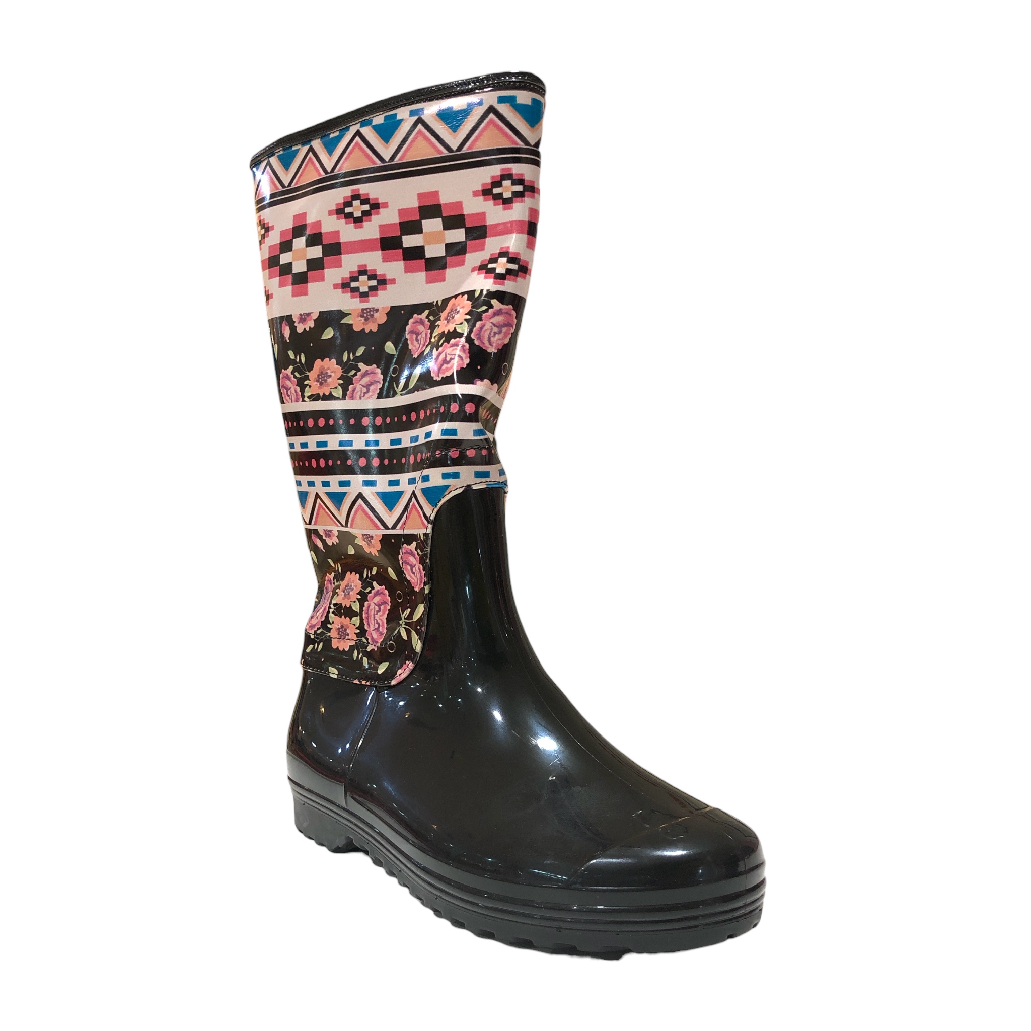 Botas de lluvia Multicolor Estampado Flores Moebius.