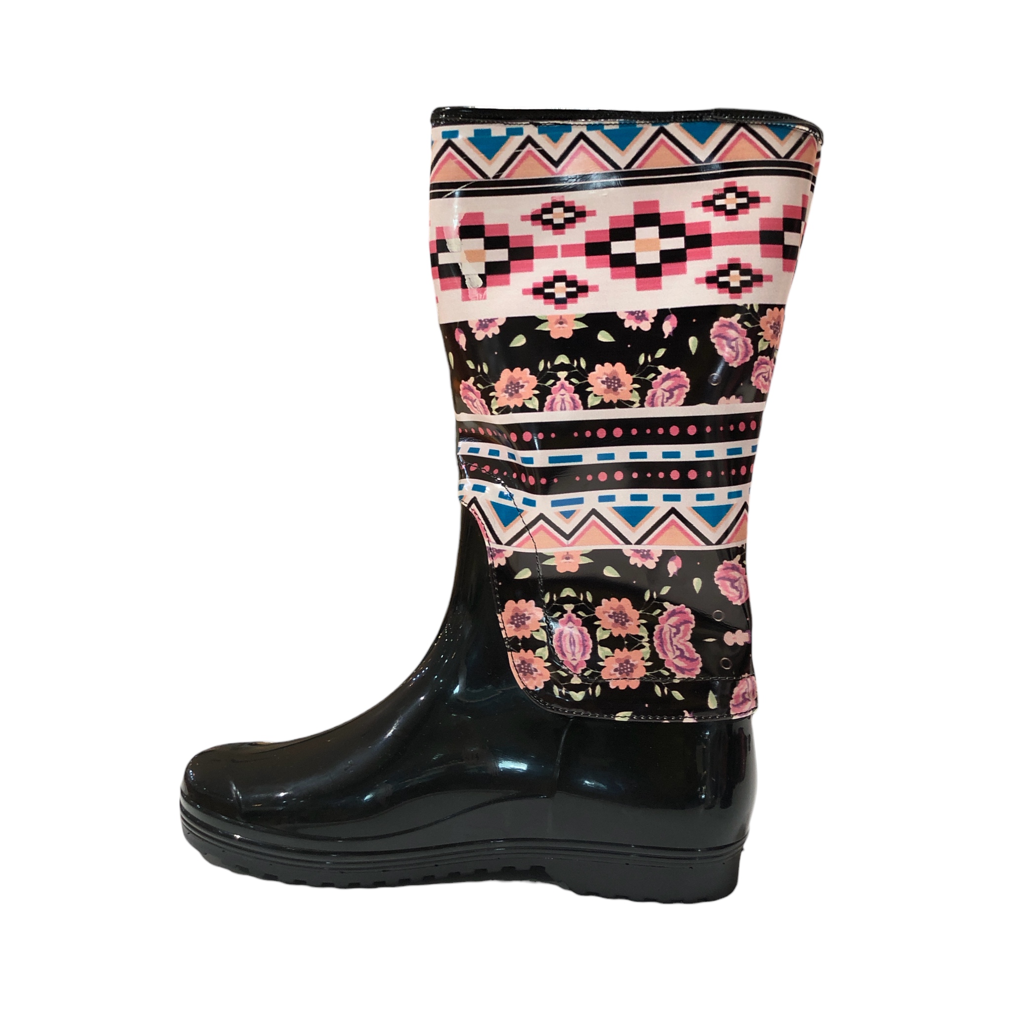 Botas de lluvia Multicolor Estampado Flores Moebius.