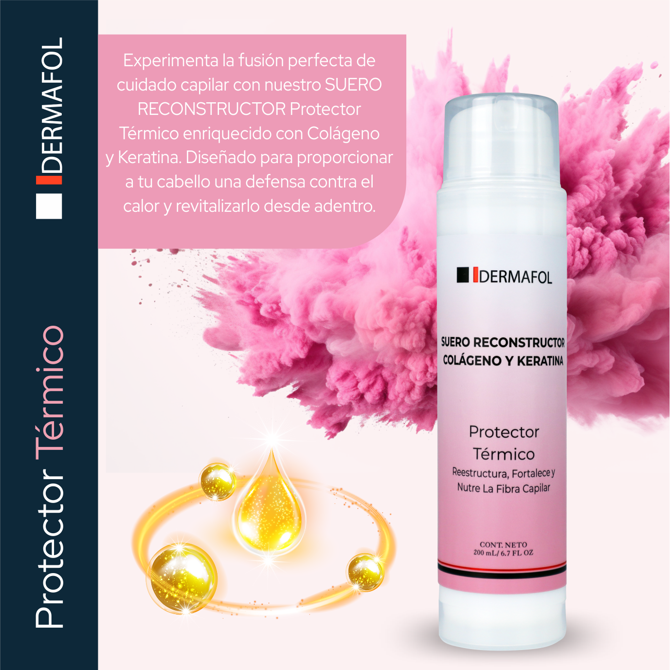 KERATINA COLAGENO PARA CABELLO DERMAFOL TRATAMIENTO 2 PIEZAS.