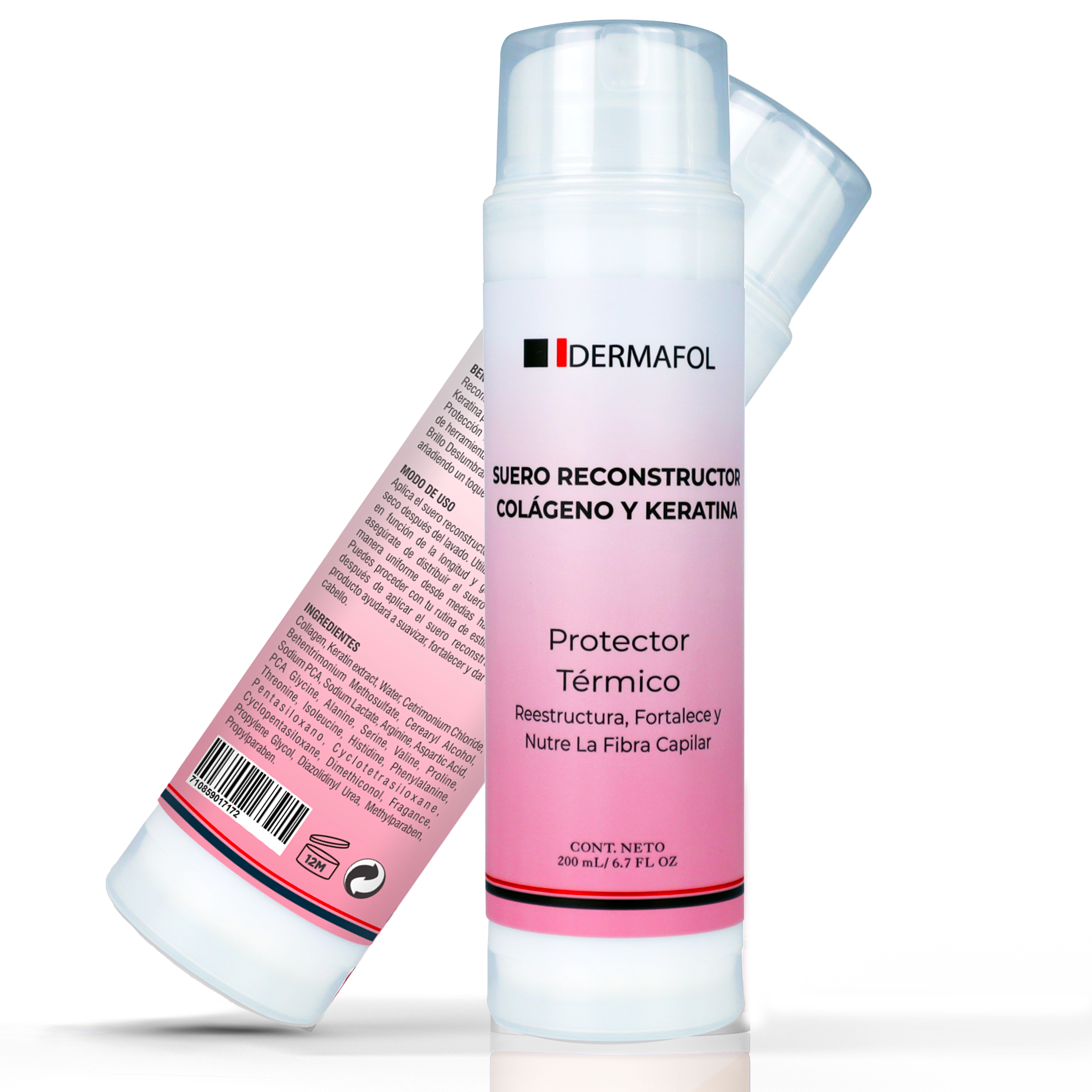 KERATINA COLAGENO PARA CABELLO DERMAFOL TRATAMIENTO 2 PIEZAS.