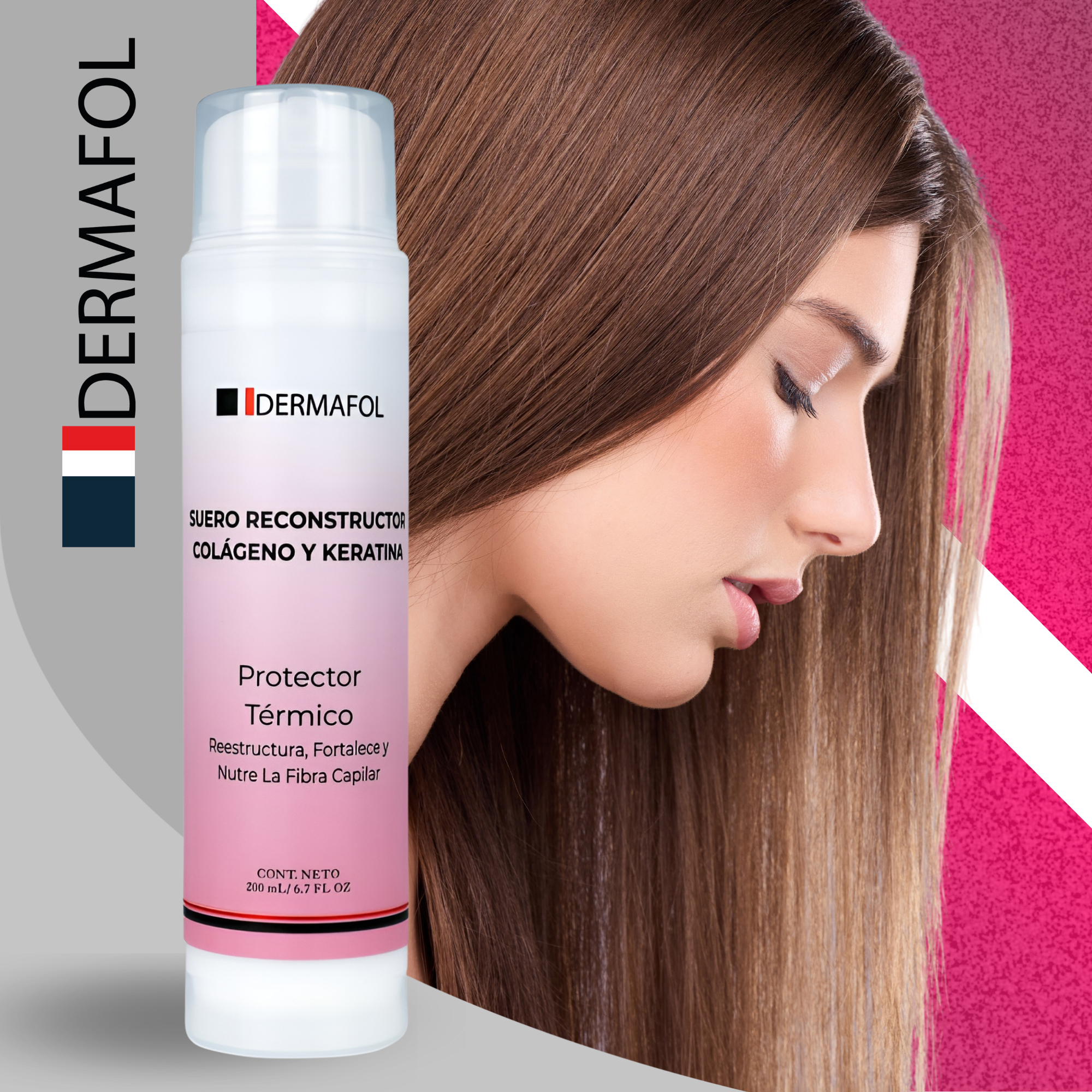 KERATINA COLAGENO PARA CABELLO DERMAFOL TRATAMIENTO 2 PIEZAS.