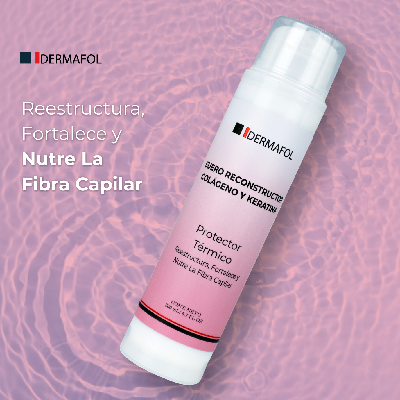 KERATINA COLAGENO PARA CABELLO DERMAFOL TRATAMIENTO 2 PIEZAS.
