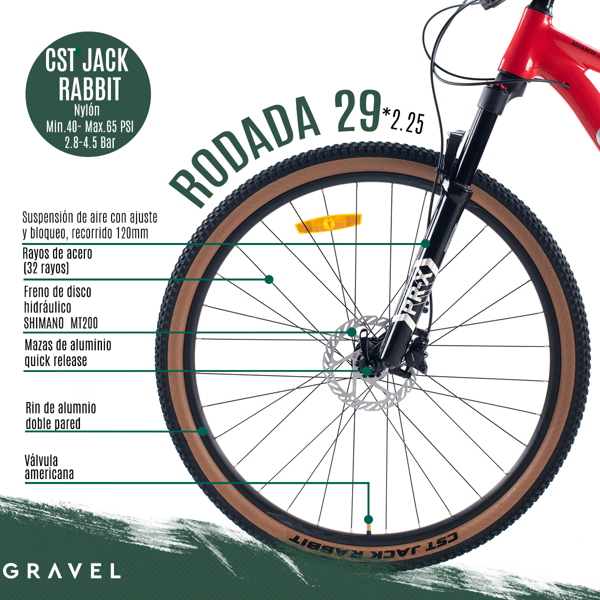 Bicicleta De Montaña Merú R29 12v Shimano Deore ROJO Cuadro 19.