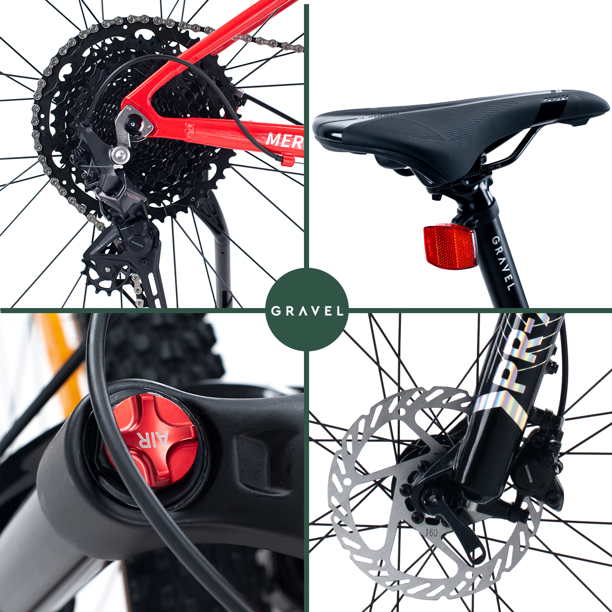 Bicicleta De Montaña Merú R29 12v Shimano Deore ROJO Cuadro 19.