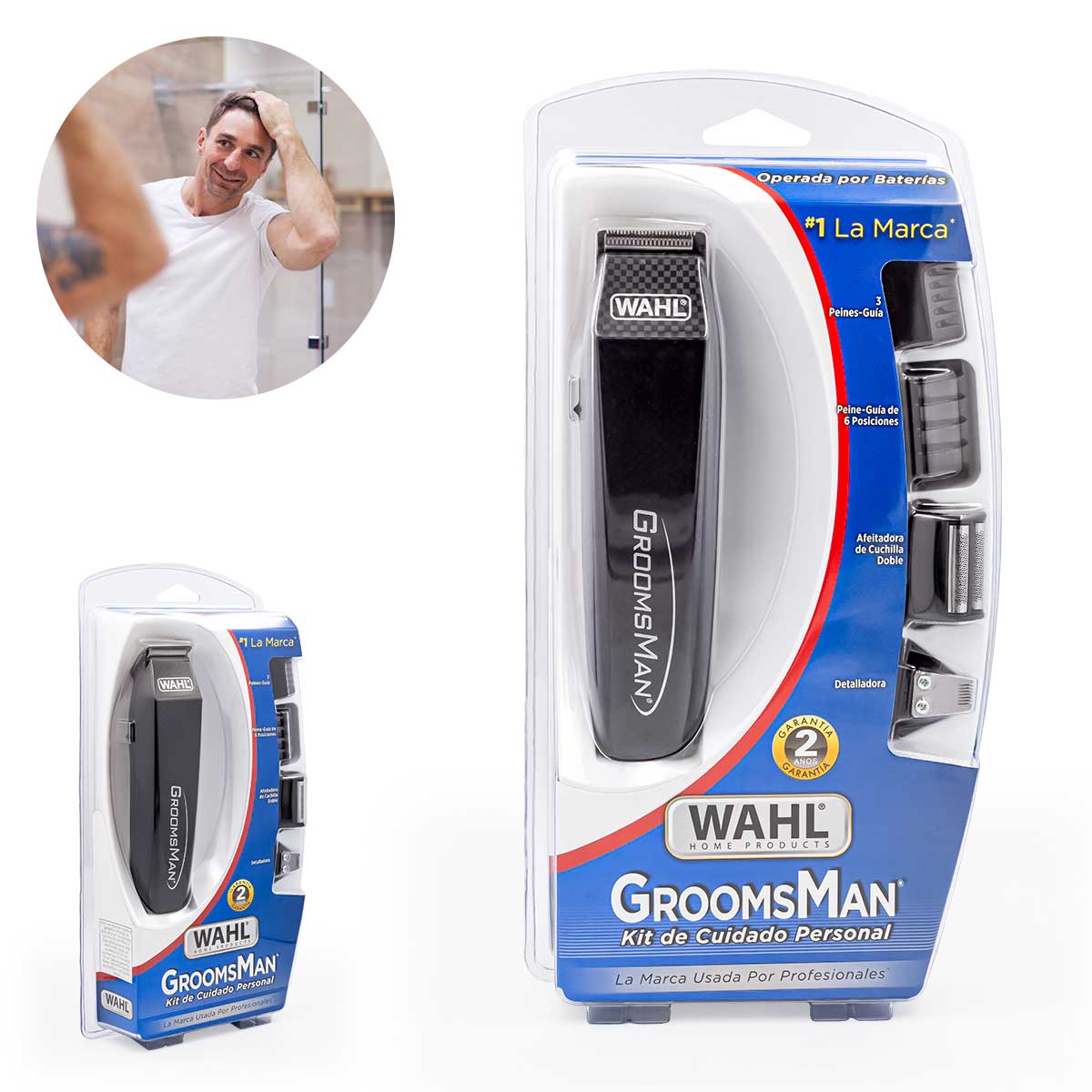 Kit Rasuradora De Baterías Groomsman Wahl Casera