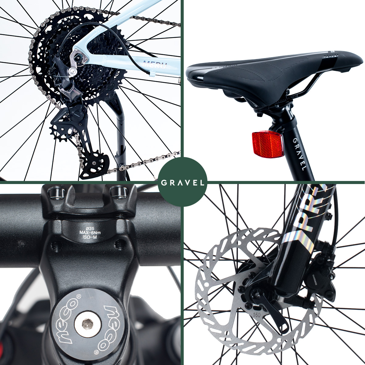 Bicicleta De Montaña Merú R29 12v Shimano Deore BLANCO Cuadro 15.