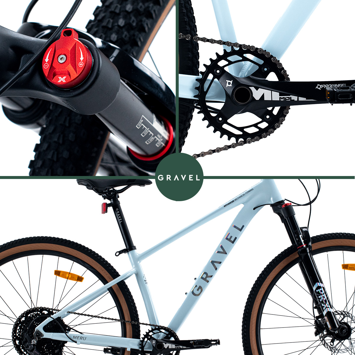 Bicicleta De Montaña Merú R29 12v Shimano Deore BLANCO Cuadro 15.