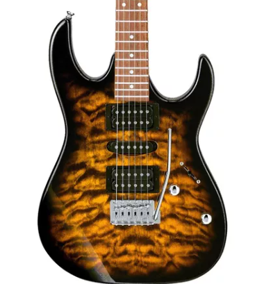 Guitarra eléctrica Ibañez Gio Ambar Transparente GRX70QA SB.