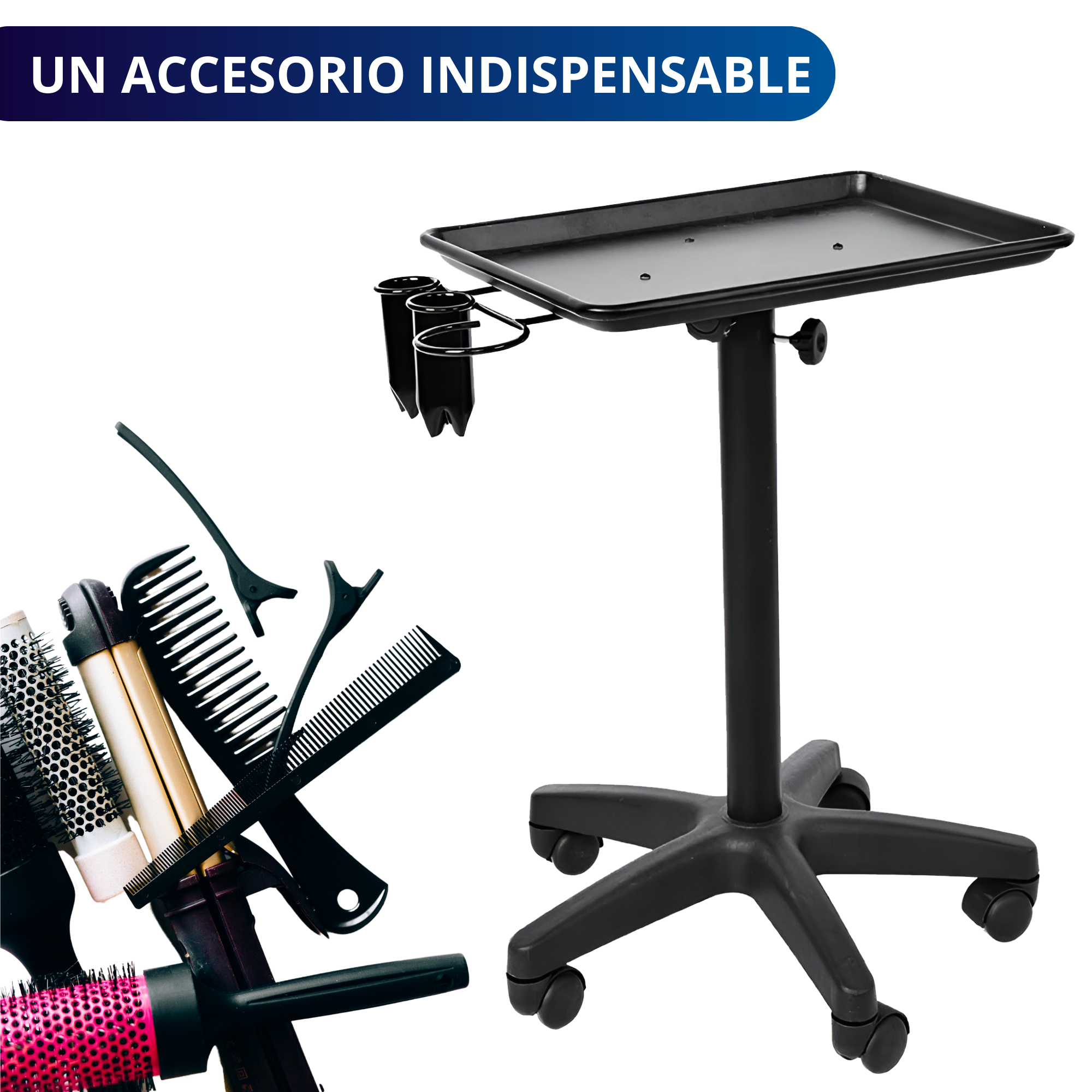 Carrito Auxiliar Para Estetica Ecomlab Organizador Ajustable.