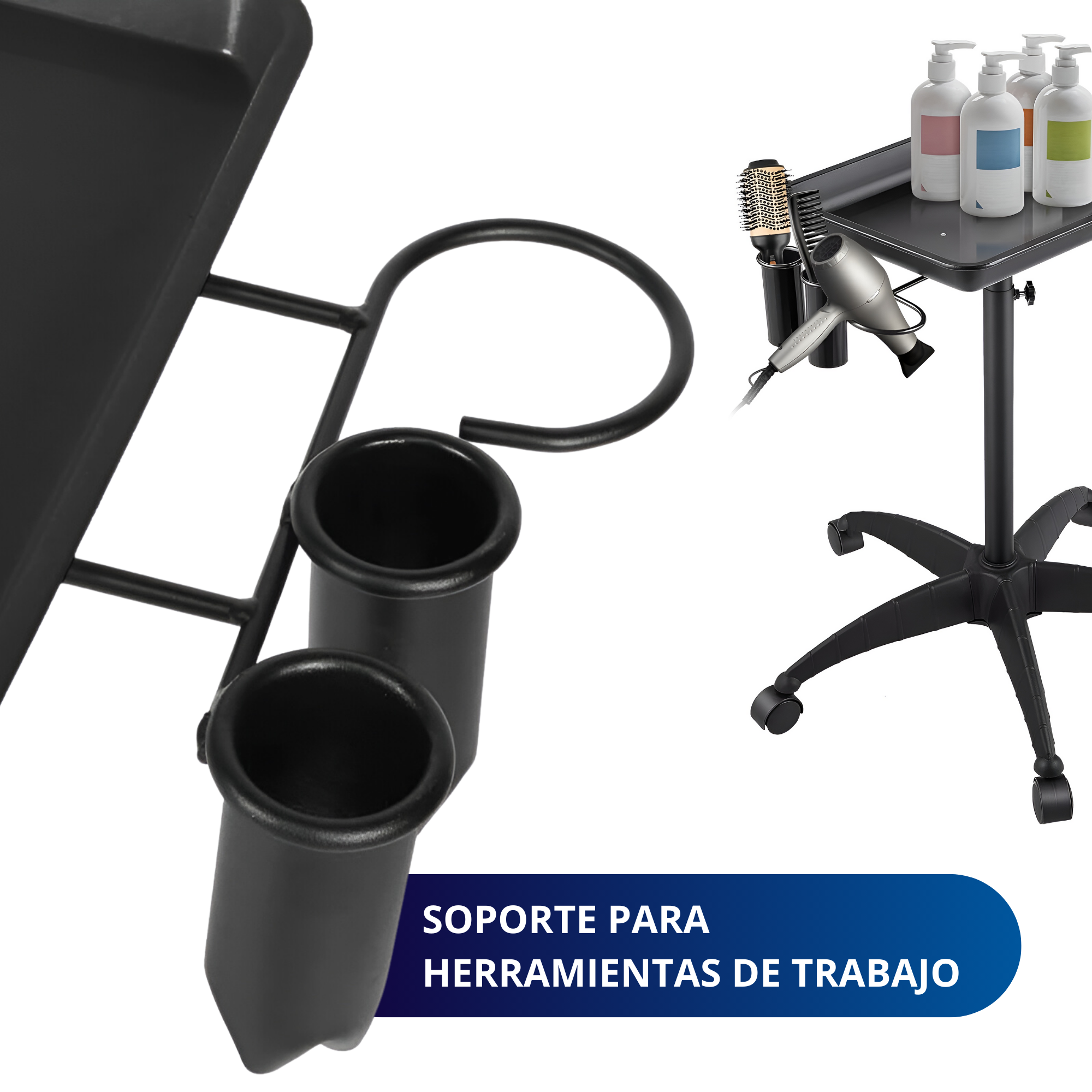 Carrito Auxiliar Para Estetica Ecomlab Organizador Ajustable.