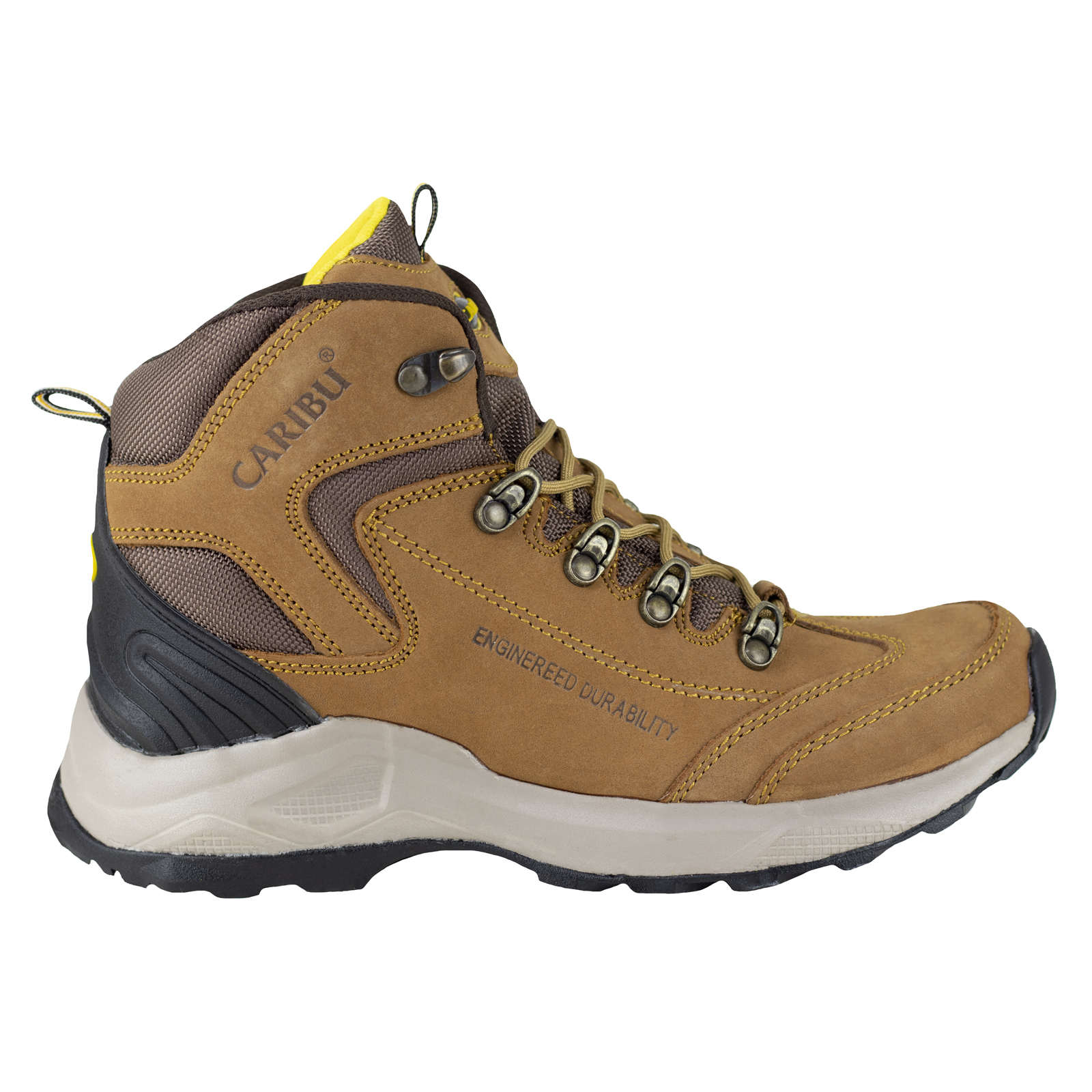 Botin Medio Outdoor Hombre Caribu 759 Cajeta Urbano Confort.