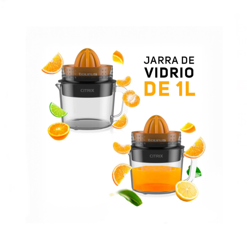 Exprimidor Eléctrico Taurus Citrix 1lt 60hz 127v Color Negro/Naranja Frecuencia 60 Hz.