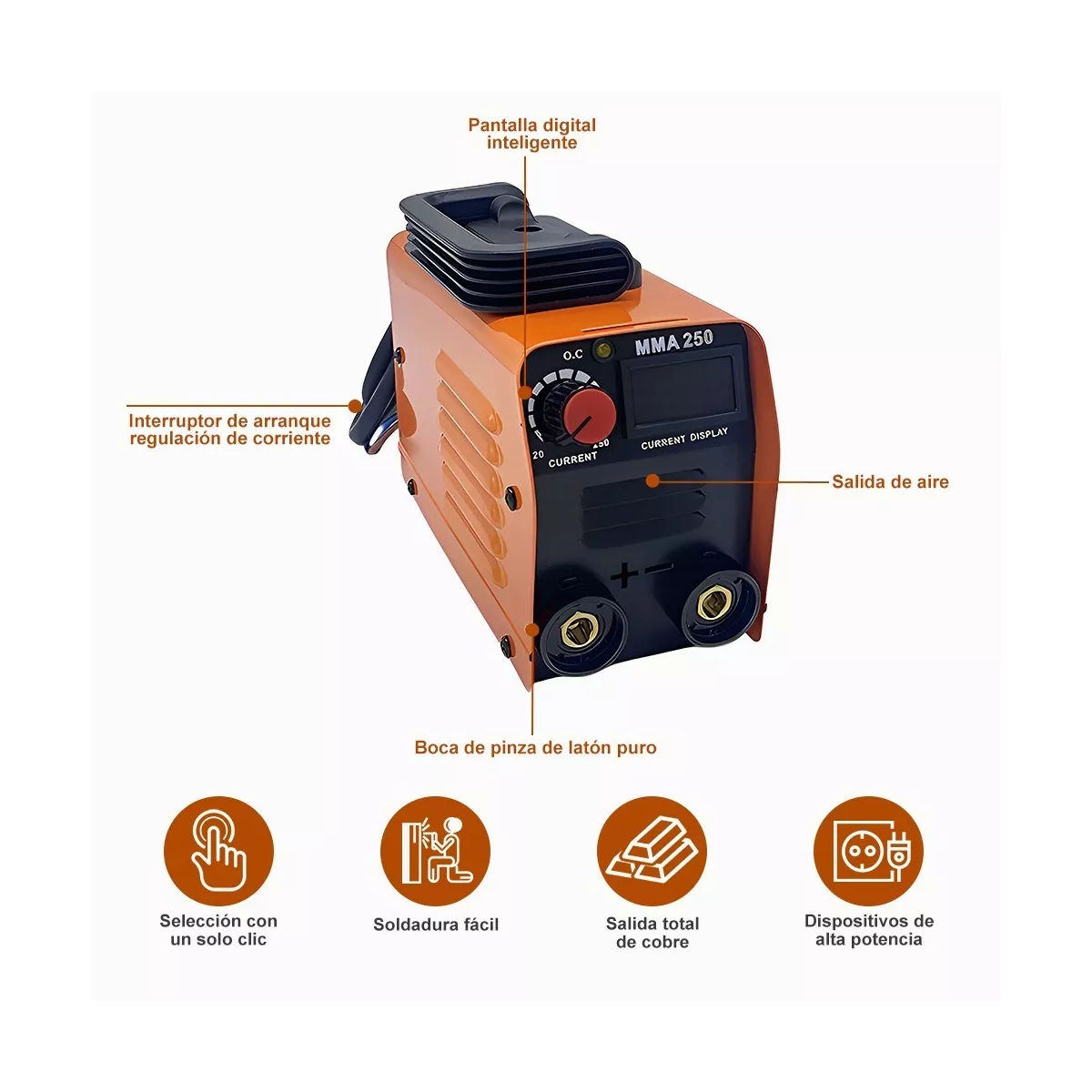Soldadoras Inversoras Mma-250 50hz/60hz 110 V.