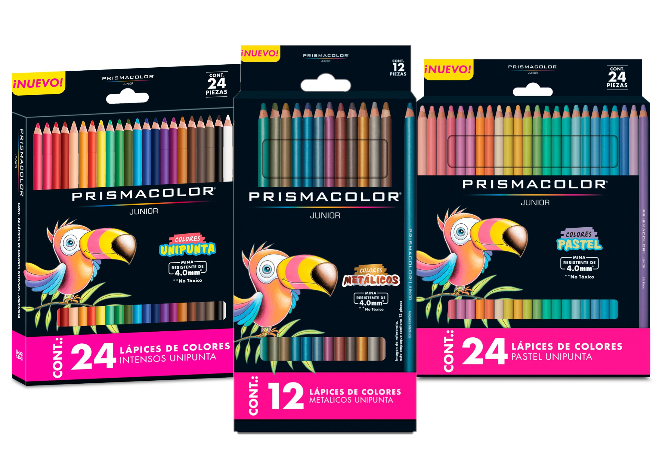 Prismacolor Junior Lápices de Colores  Multicolor, Pastel, Metálicos, Paquete 3 Piezas