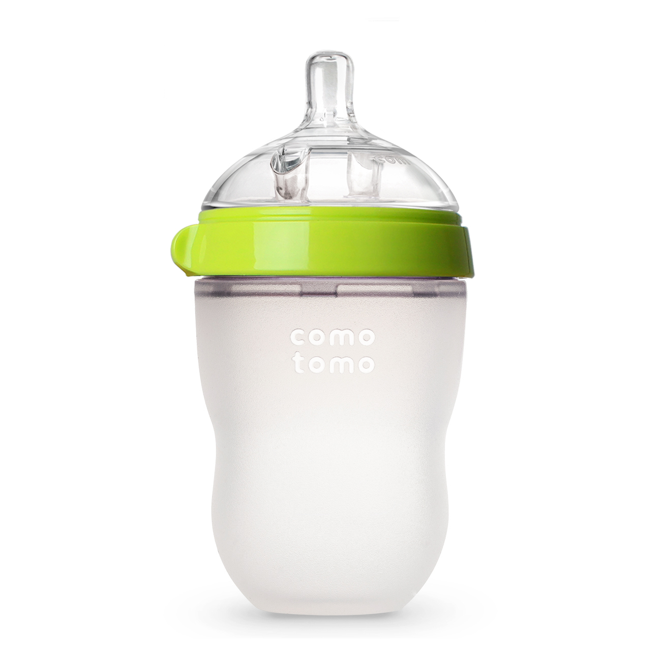 Biberón Comotomo Tacto Natural Flujo Medio 3-6 Meses 250 Ml Verde.