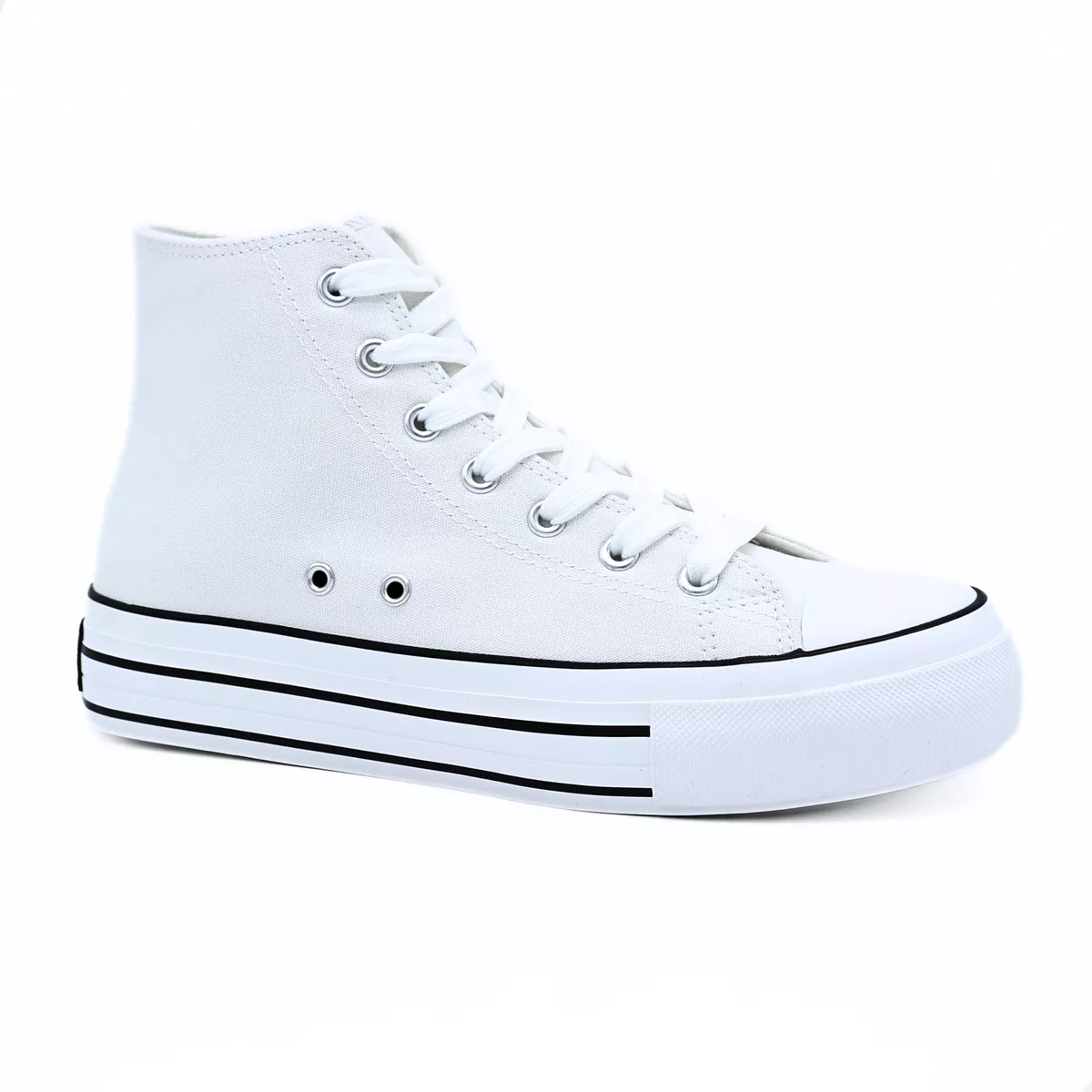Tenis Andrea Sneaker Plataforma Dama Cómodo Blanco Urbano.