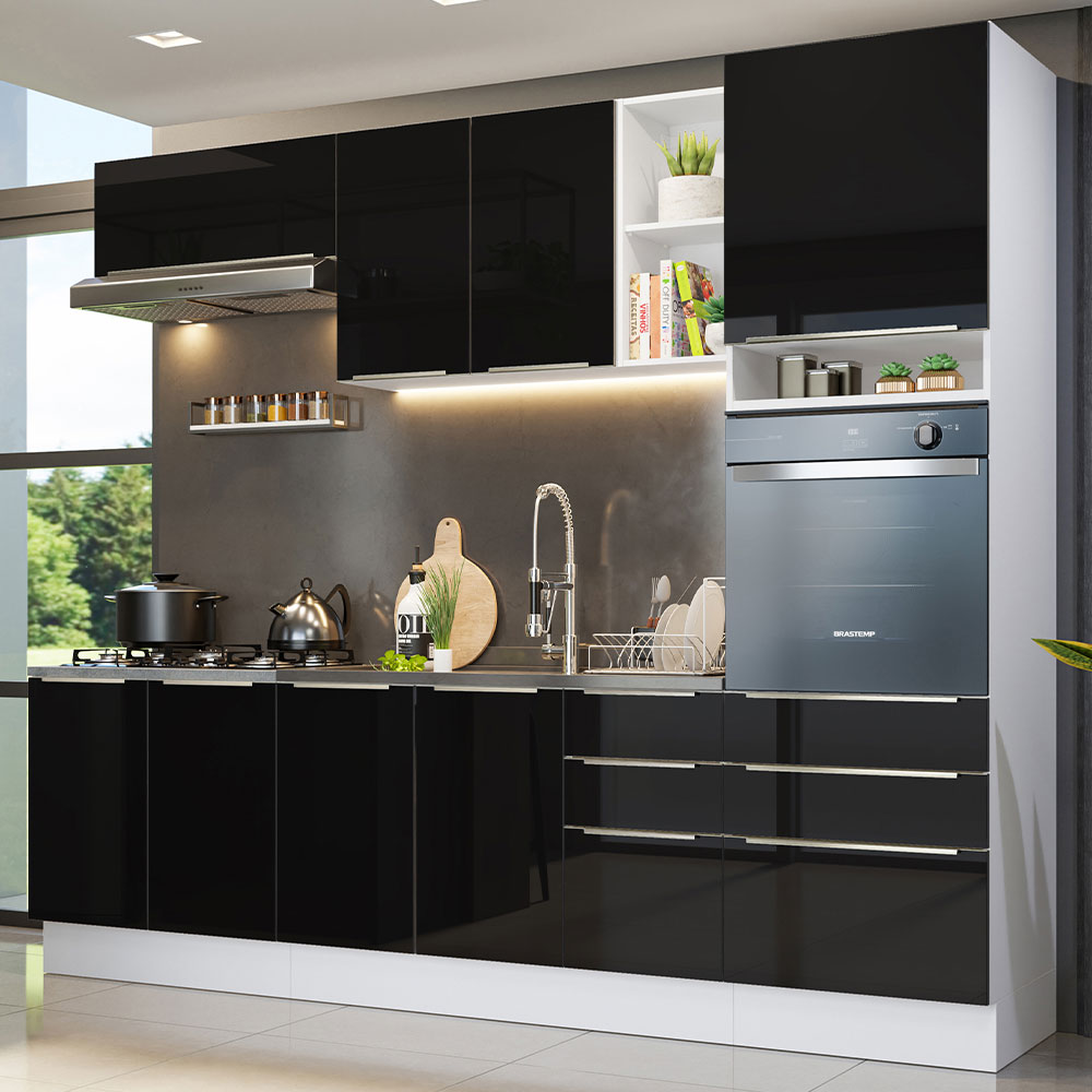 Cocina Integral Completa Modular Madesa Lux 260cm BN 08.