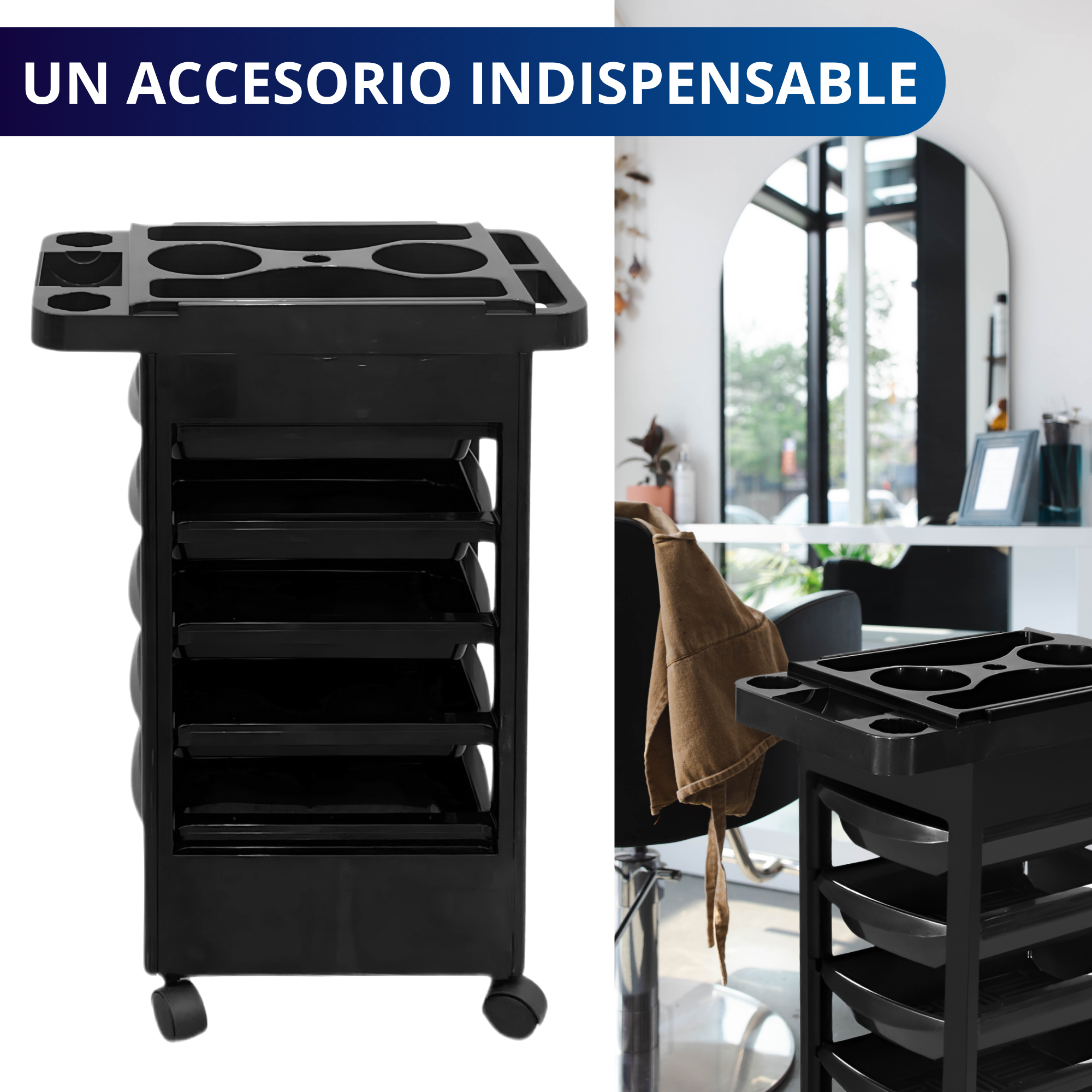 Carrito Auxiliar Para Estetica Ecomlab Organizador Belleza.