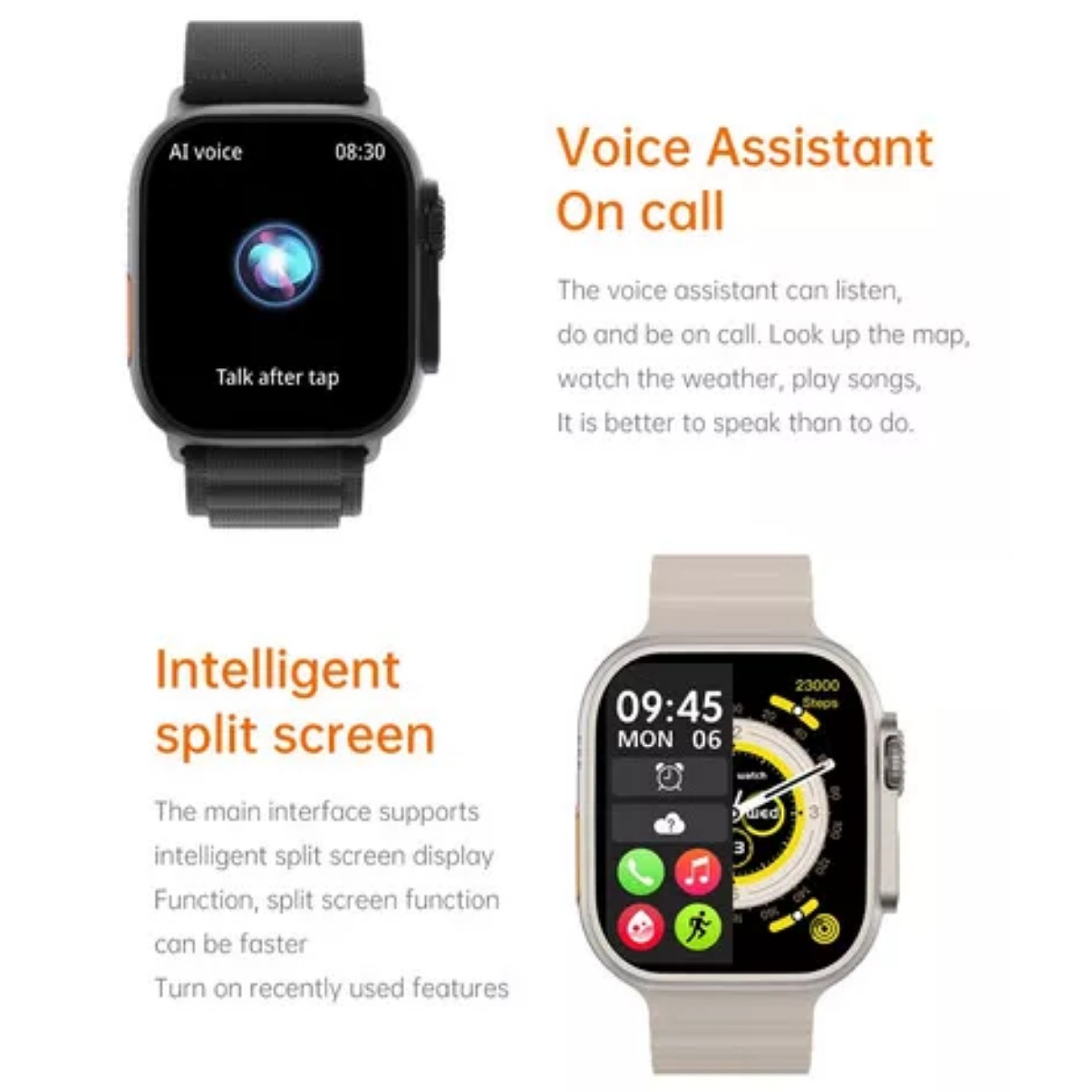 Skululu Hk8 Ultra Reloj Inteligente 2.1 Bluetooth Call Smart Watch