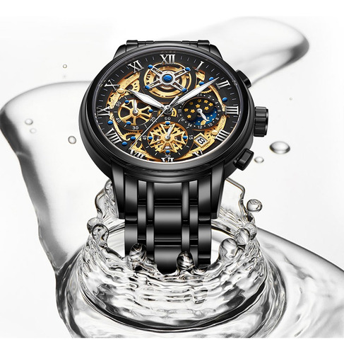 Reloj De Hombre Cuarzo De Tres Botones Impermeable Fecha