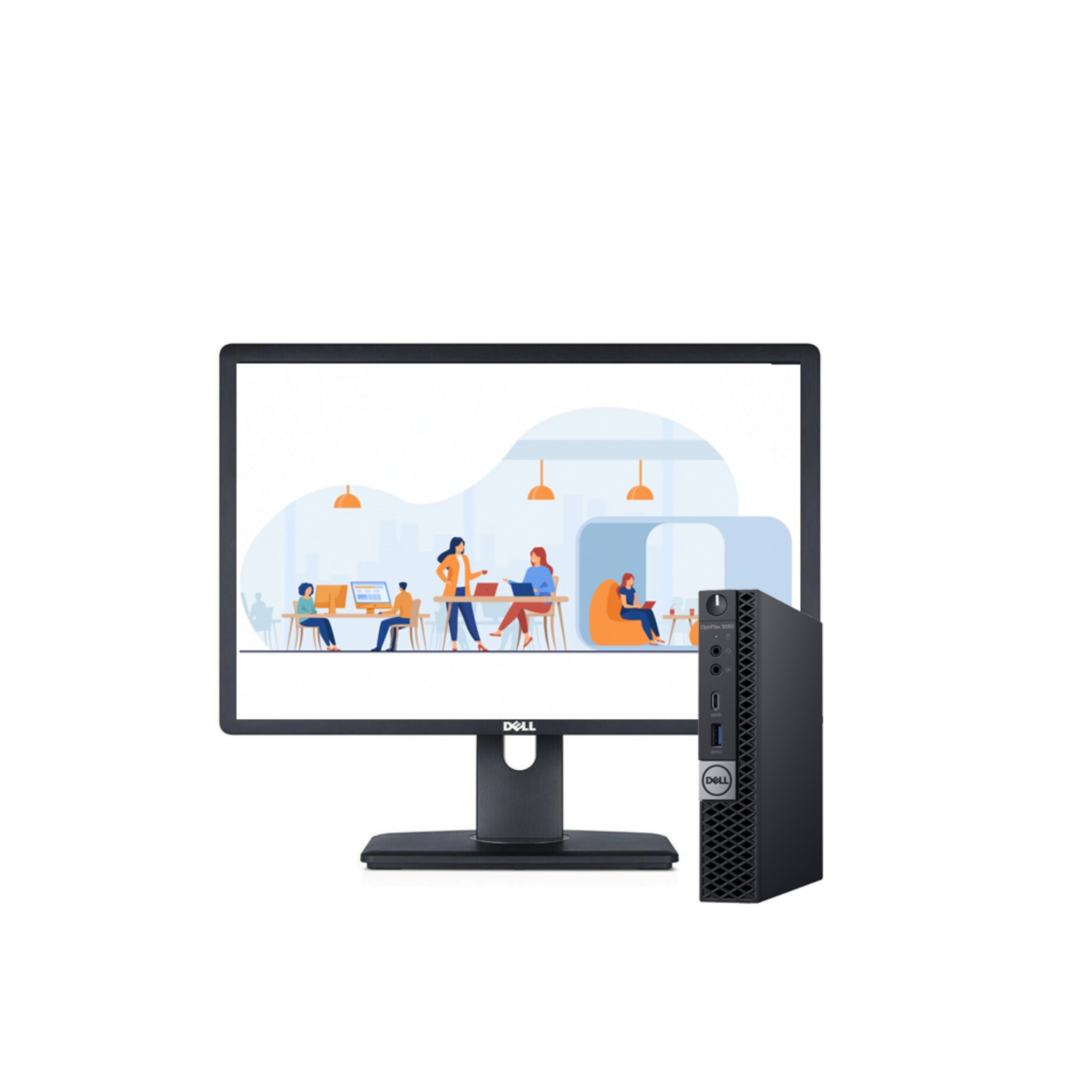 Equipo Completo Dell Mini Optiplex I7 7ma gen 16 Gb/ 240 Ssd Monitor 22"