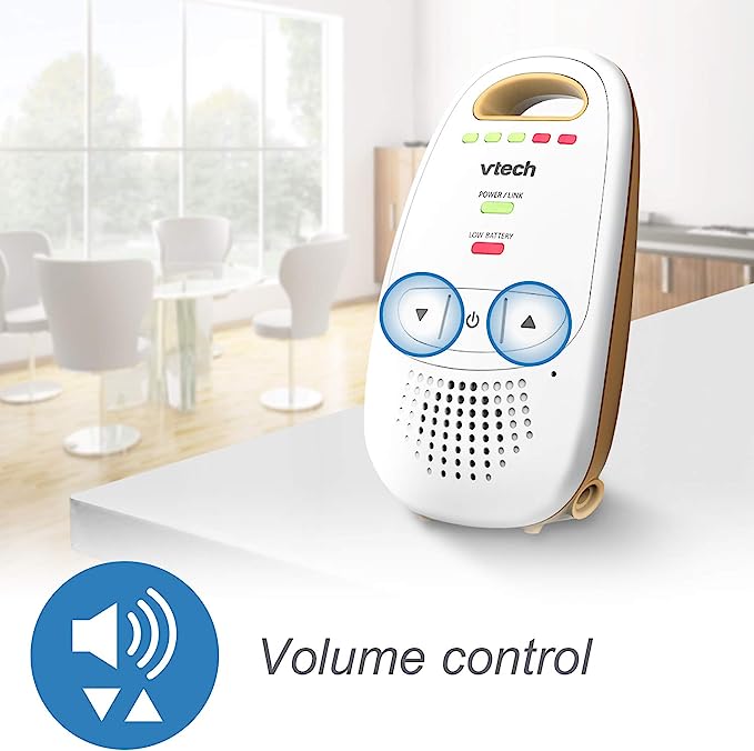 VTech Communications Safe & Sound Digital Audio Baby Monitor, Monitor con una unidad para padres, Blanco.