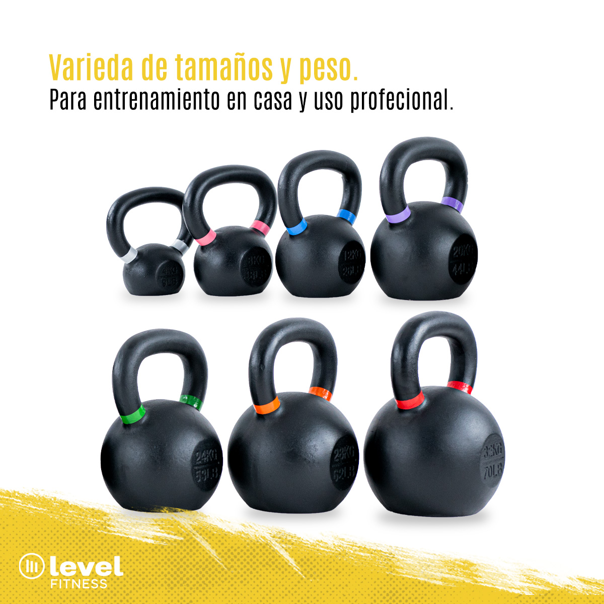 Pesa Rusa Kettlebell De 8 Kg/18 Libras Fitness Gym Color ROSA.