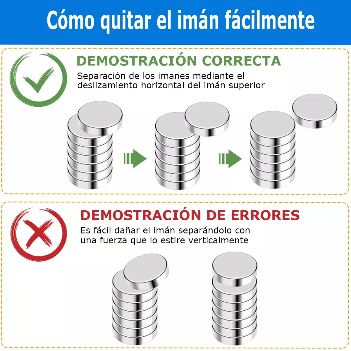 100 Pz Imanes Neodimio Redondo Imán 10x2 Mm Super Potente.