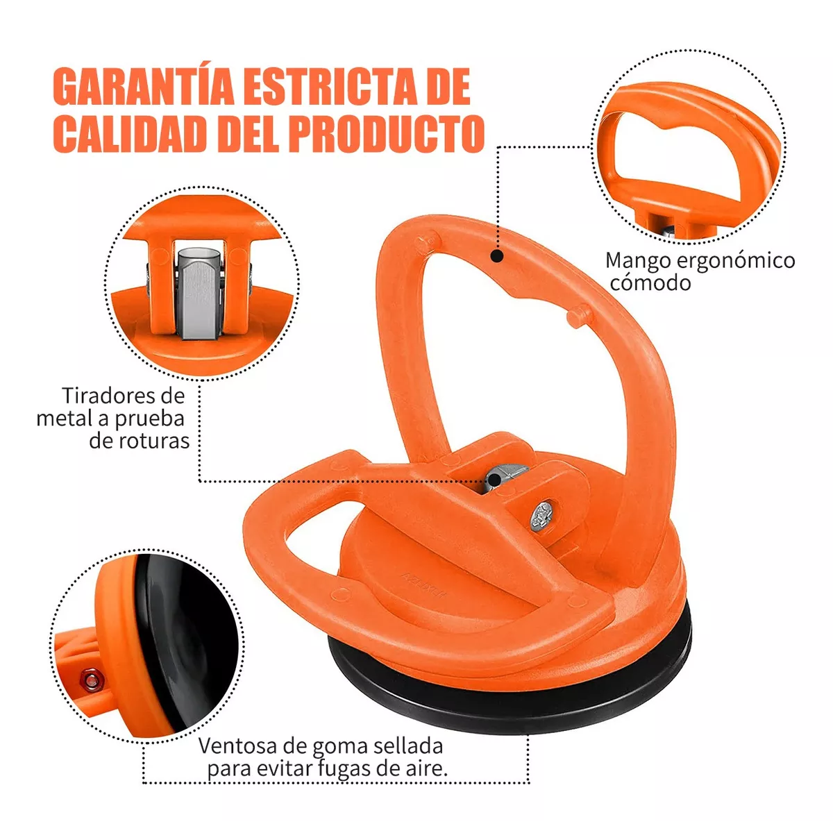 Par Chupón Ventosa Para Sacar Abolladuras Y Levantar Cargas 25kg 2Pzas.