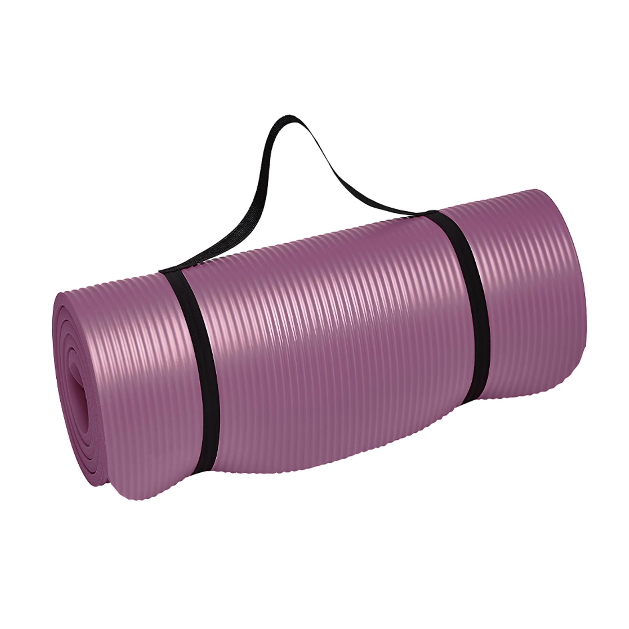 TAPETE PARA HACER EJERCICIO ECOMLAB TAPETE DE YOGA GRUESO COLOR MORADO.