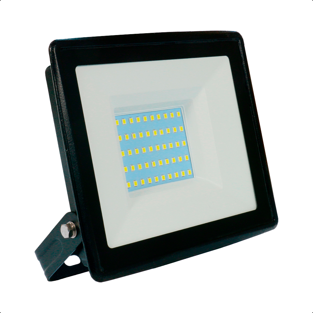 iCON Reflector LED 50W Ilumina 550 lm/w, Luz Neutra, Certificación IP65 para Interiores y Exteriores
