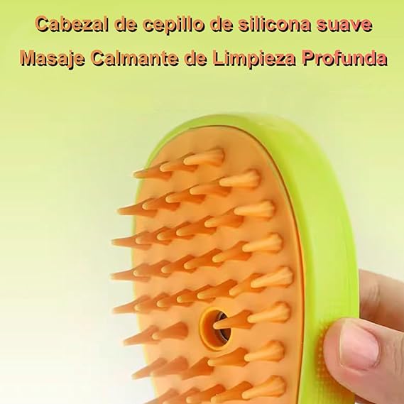 Cepillo Vapor eléctrico para perro, Cepillo de gato de vapor auto limpieza, Cepillo vapor para mascotas para masaje, Cepillos de Aseo para Mascotas, Para depilación, masaje y peinado de mascotas..
