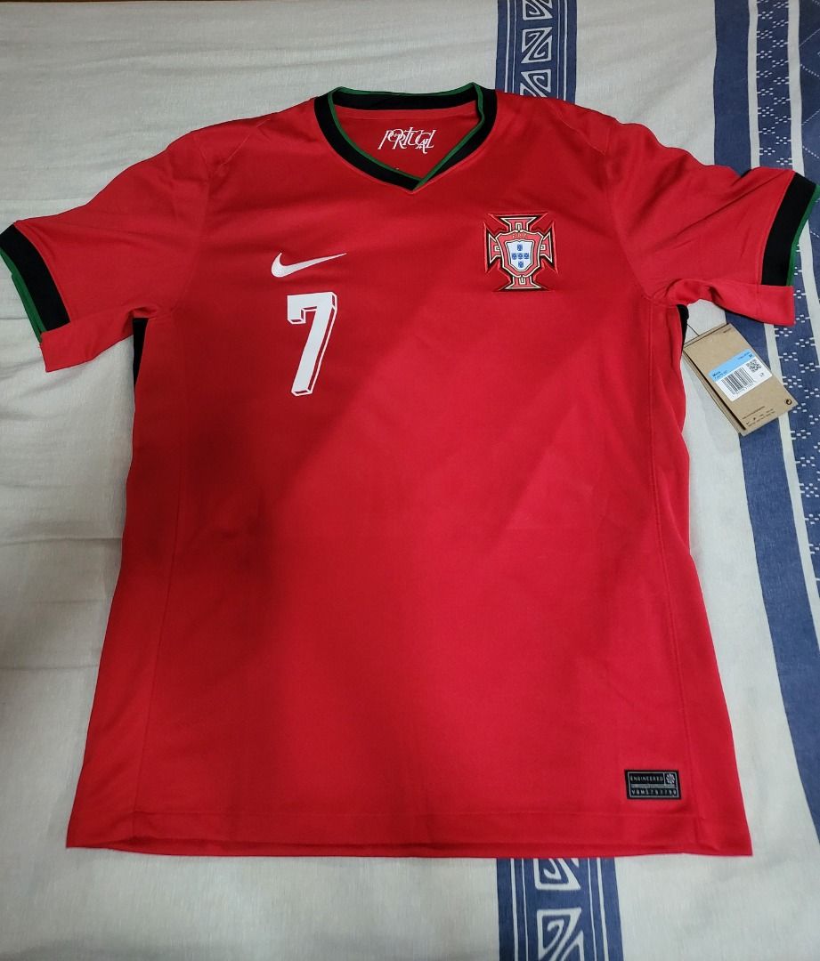 Nuevo! Jersey Cristiano Ronaldo CR7 Portugal Eurocopa 2024 Local Roja Talla L.