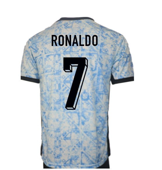 Nuevo! Jersey Cristiano Ronaldo CR7 Portugal Eurocopa 2024 Visita Azul Talla L.