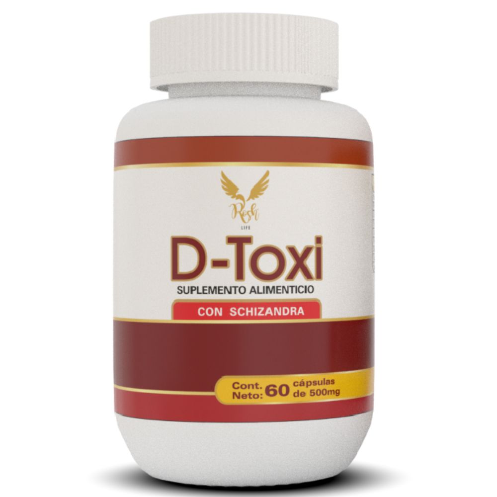 D-Toxi Desintoxicante del hígado, Limpieza hepática, Optimiza el metabolismo, Depura los riñones Frasco de 60 Cápsulas.