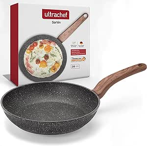 A Ultrachef Sartén con Revestimiento Antiadherente de Piedra de Alemania 100% libre de PFOA. 20cm.