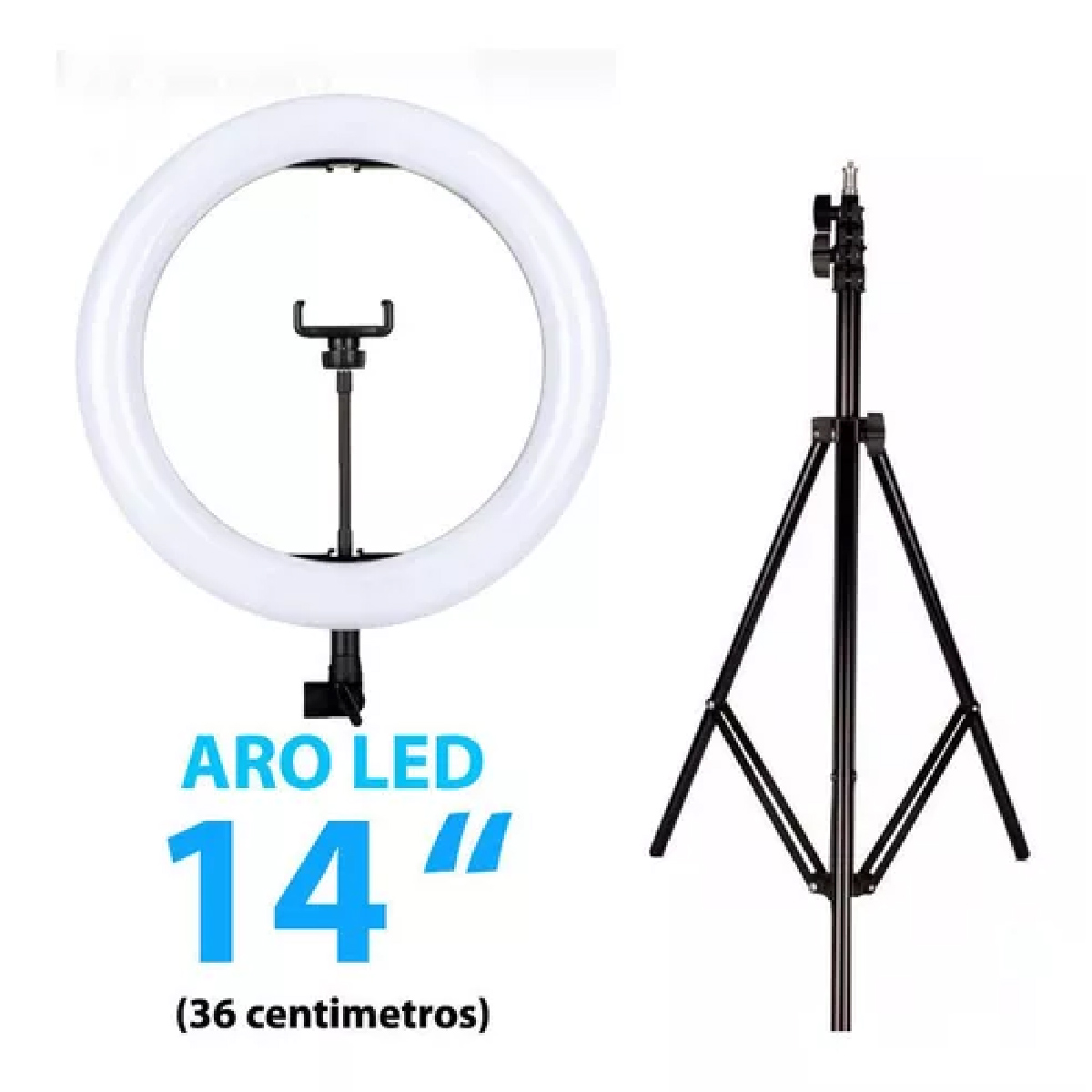 Aro LED RGB Luz Calida Fria Selfie Celular Tripie 14 Pulgadas
