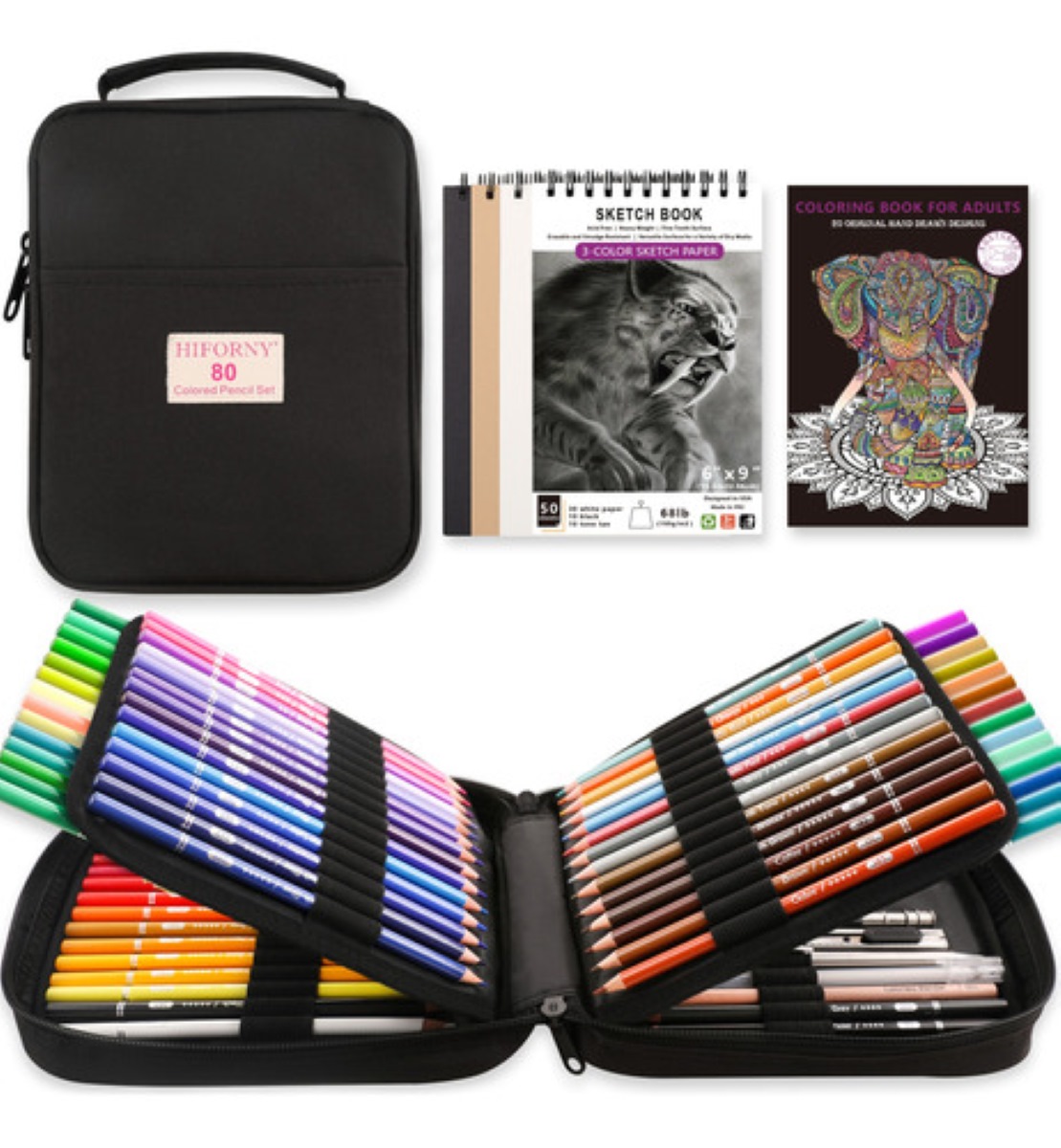 "Set De Lápices De Color Para Colorear P/adultos, 72 Colores ".