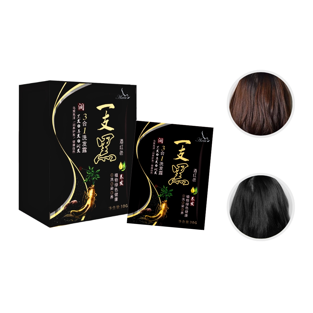 10 Shampoo Tinte Instantaneo Jengibre Café Oscuro.