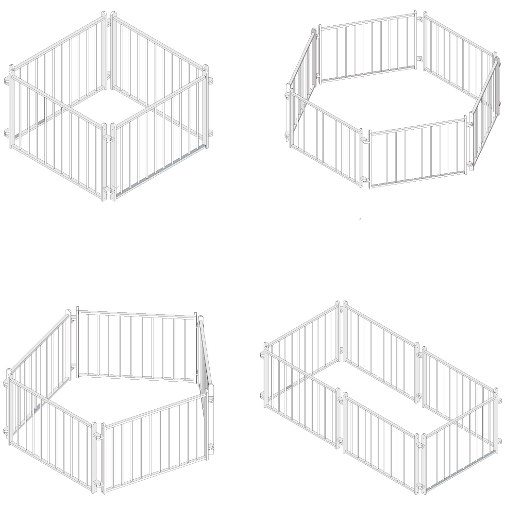 Corral De Madera Para Bebé - Barandales Modulares Duduk.