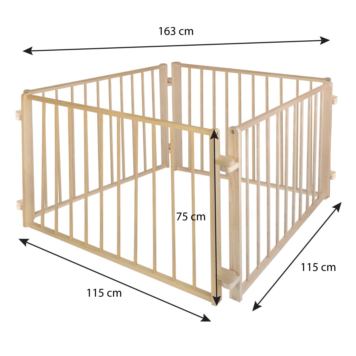 Corral De Madera Para Bebé - Barandales Modulares Duduk.