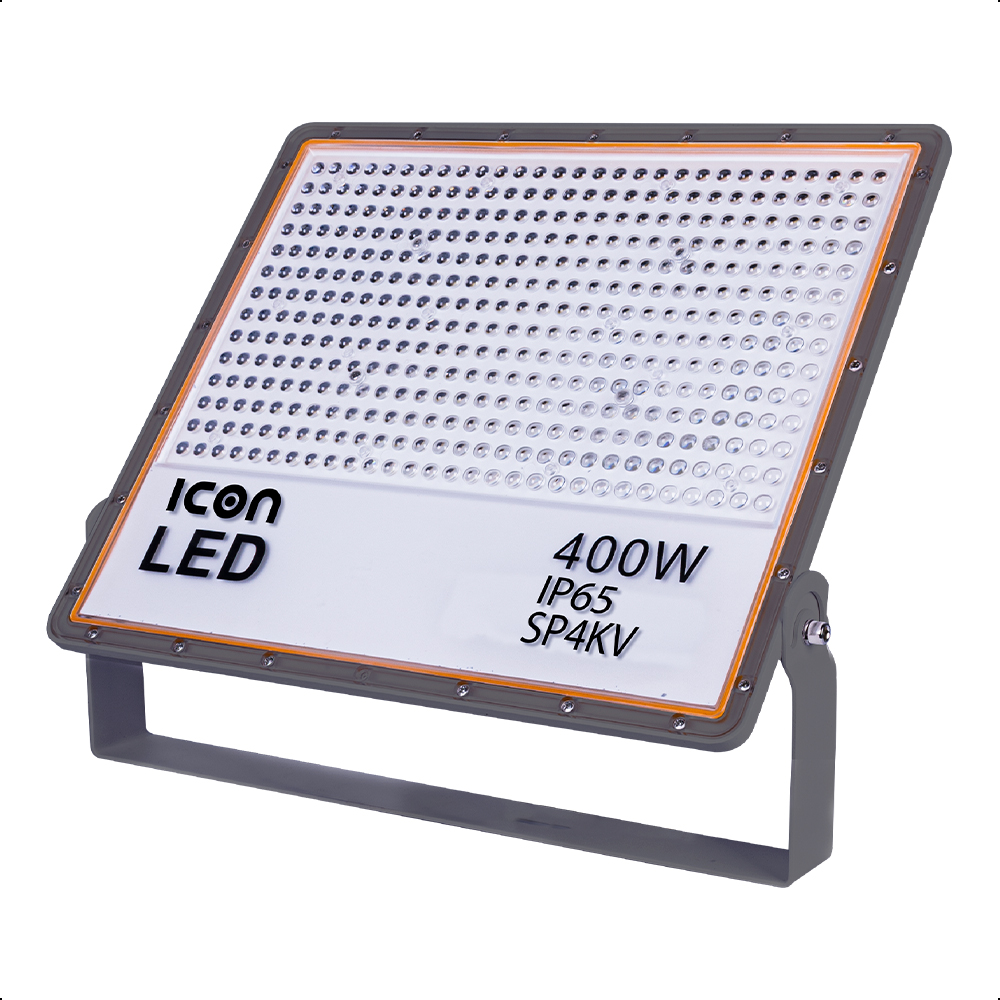 Reflector LED de Alta Potencia 400W Ilumina 48000lm, Luz Neutra, Certificación IP65 para Interiores y Exteriores