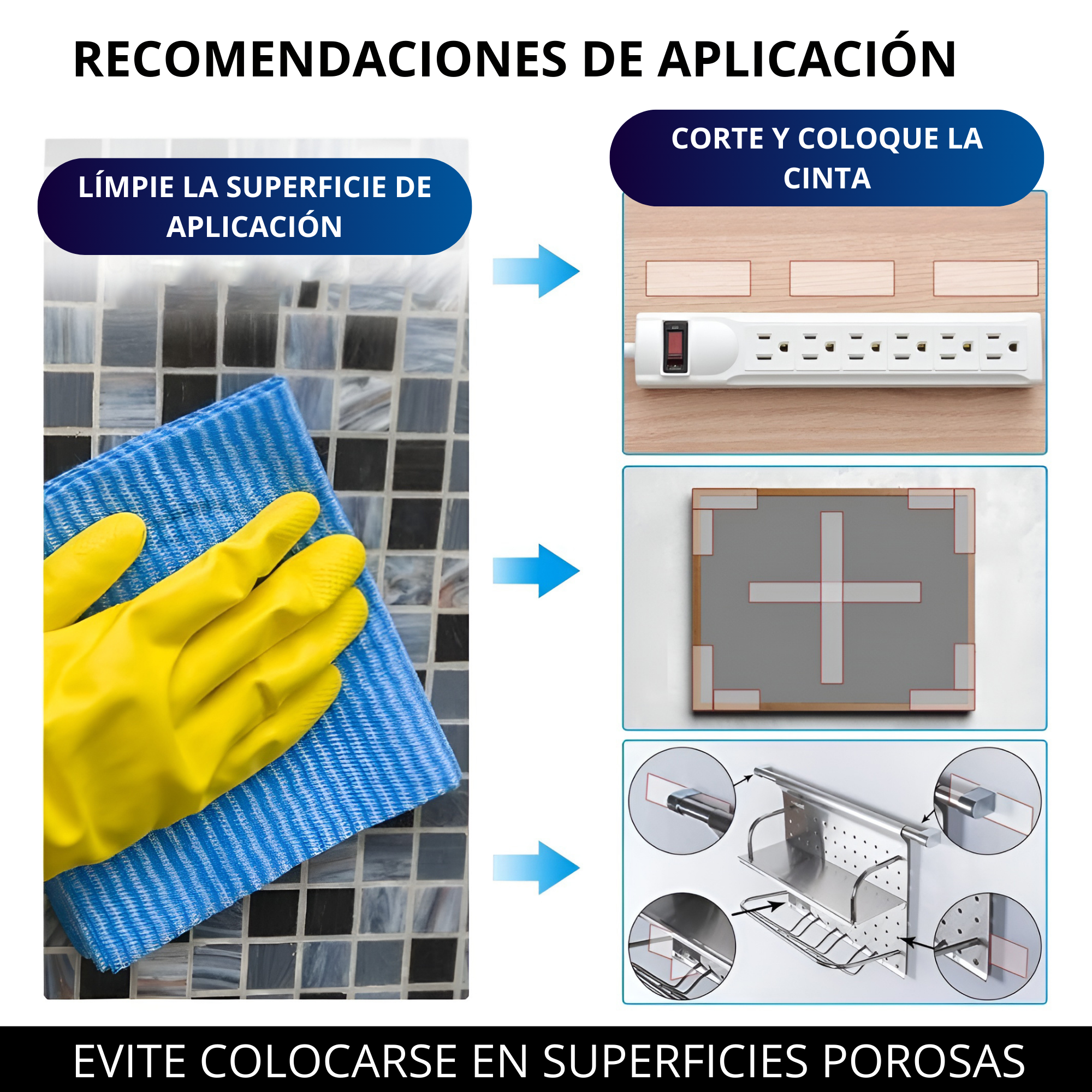 Cinta Doble Cara Adhesiva Ecomlab Transparente Nano Tape 3 Metros.