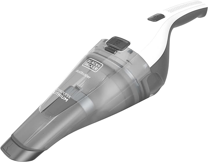 BLACK+DECKER dustbuster QuickClean Aspiradora de Mano inalámbrica, Color Blanco (HNVC215B10).
