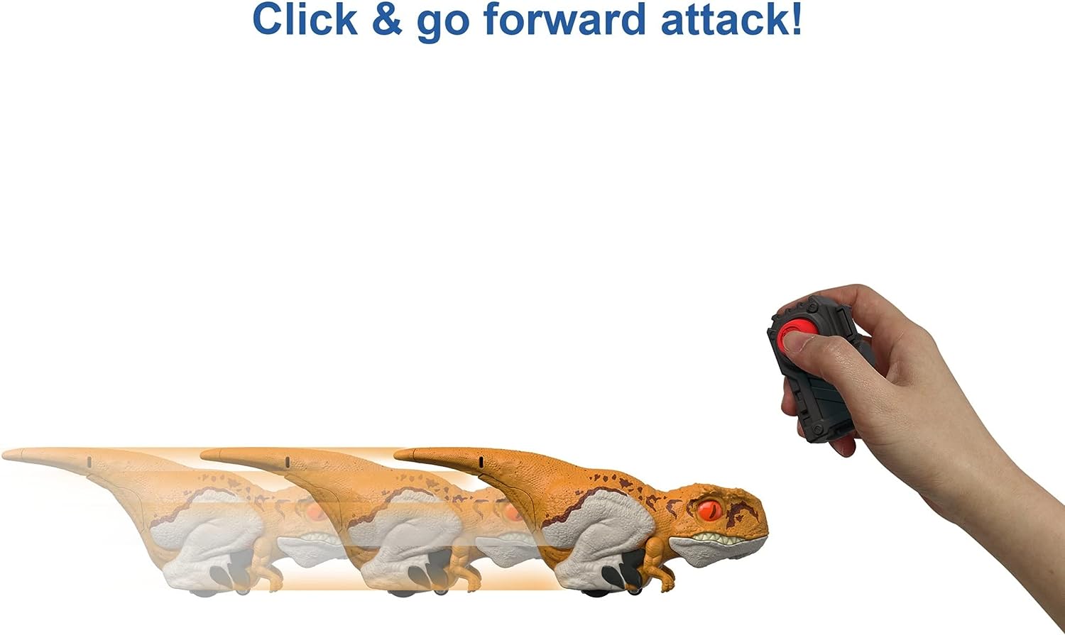 Jurassic World Click Tracker Speed Dino Atrociraptor Blanco.