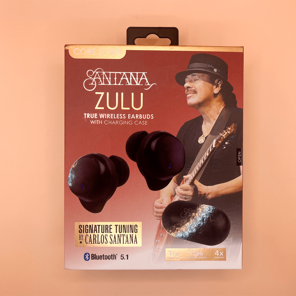 Carlos Santana Audifonos Inalambricos Estuche De Carga Zulu Color negro